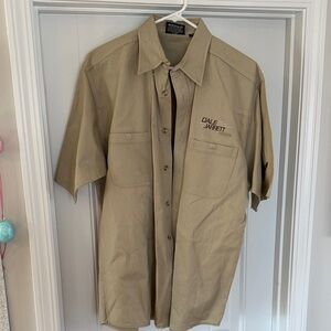Chase Authentics Tan Short Sleeve Button-Up Shirt